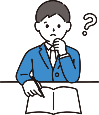 不登校の子どもが自宅で勉強しているイラスト