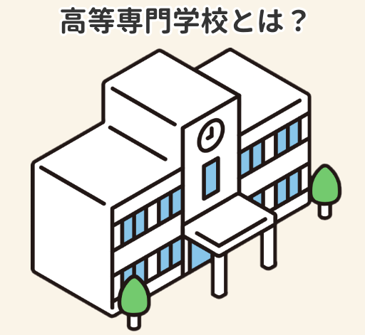高等専門学校ついて解説した記事のイラスト